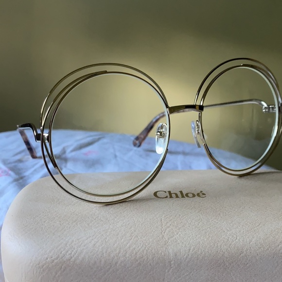 Chloe Beautiful Round Gold ClearLenses NewNotUsed main image 8